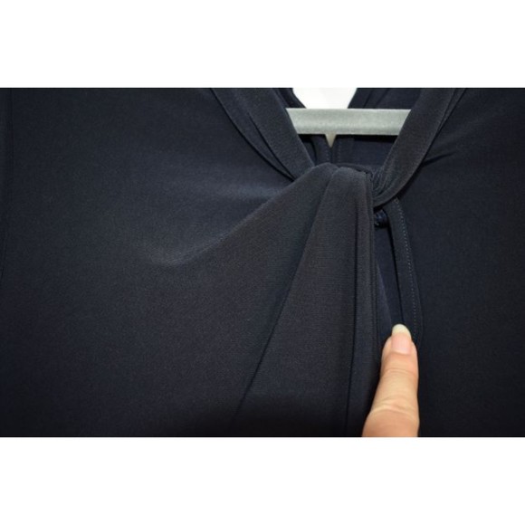 Tommy Hilfiger NWT Sleeveless Jersey Knit Keyhole Knot Neck Navy Small New - Picture 5 of 10